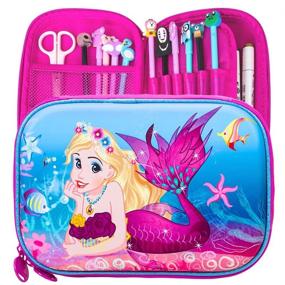 img 4 attached to Pencil Case Girls Mermaid Organizer