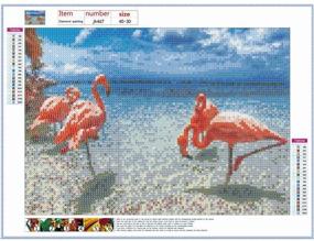 img 3 attached to Diamond Painting Flamingo Rhinestone Number