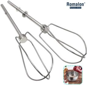 img 2 attached to 🥄 W10490648 Hand Mixer Turbo Beaters by Romalon for KitchenAid - Ideal for Blending Soups, Smoothies, Shakes, Egg Whites - Replaces W10240913, PS4082859, KHM512, KHM2B, KHM9PWH5, AP5644233