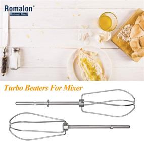 img 1 attached to 🥄 W10490648 Hand Mixer Turbo Beaters by Romalon for KitchenAid - Ideal for Blending Soups, Smoothies, Shakes, Egg Whites - Replaces W10240913, PS4082859, KHM512, KHM2B, KHM9PWH5, AP5644233