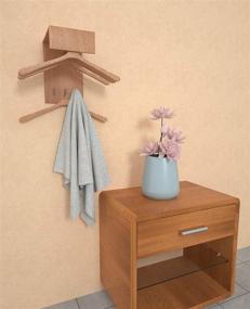 img 1 attached to Perfecasa Svelte Solid Wood Floating Mini Closet: Space Saving Wall Mount Coat Rack with Upper Shelf for Easy Storage and Organizing in Entryway or Foyer Hallway (Clear Natural)