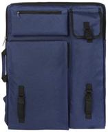 waterproof art/craft supplies storage tote bag: large messenger bag for artists - ideal for painting brushes, pencils, palette, sketchbook, and more! (blue) logo