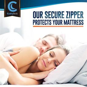 img 2 attached to 🛏️ CushyBeds Twin XL Box Spring Encasement - 100% Waterproof Zippered Cover, 6-Sided Protection, Fitted 7-9" Depth