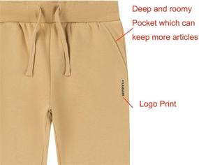 img 1 attached to ATLANHAWK Brushed Inside Sweatpants 👖 with Drawstring for Boys' Clothing and Pants