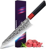 sannka kiritsuke chef knife 8.5-inch: premium damascus vg10 high carbon stainless steel knife for professional chefs - 67-layer design and japanese craftsmanship - perfect for meat, sushi, and precision cutting - includes sheath & gift box logo