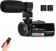 iebrt video camera camcorder 2.7k full hd vlogging camera for 📹 youtube - enhanced night vision, 16x zoom, microphone, hdmi cable, 2 batteries logo