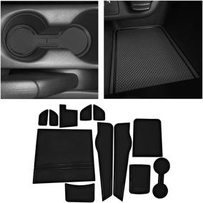 img 4 attached to 🚗 Стакандержатель CupHolderHero аксессуары для Nissan Versa 2020-2022: Премиум антискользящие прокладки для стаканов, коврики для консоли, прокладки для карманов дверей - набор из 14 предметов (чёрный)