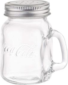 img 2 attached to 🍹 Tablecraft Coca-Cola Glass Jar Mason S&L Shakers with Metal Lid - 4.75oz