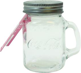 img 1 attached to 🍹 Tablecraft Coca-Cola Glass Jar Mason S&L Shakers with Metal Lid - 4.75oz