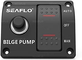 img 2 attached to 🌊 SEAFLO 3-Way Bilge Pump Panel with Automatic/Off/Manual Rocker Switch and 15A Circuit Breaker - 12v 24v 32v