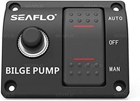img 1 attached to 🌊 SEAFLO 3-Way Bilge Pump Panel with Automatic/Off/Manual Rocker Switch and 15A Circuit Breaker - 12v 24v 32v