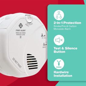 img 3 attached to 🔥 First Alert BRK SC7010B: Hardwired Smoke and Carbon Monoxide Detector with Battery Backup - Reliable Protection in White