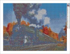 img 3 attached to LPRTALK Diamond Painting by Number Kit: Full Drill 5D DIY Square Diamond Painting - The Steam Train Embroidery for Wall Decoration, 12X16 inches