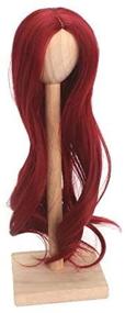 img 2 attached to Stunning Red Long Wave Curly BJD Doll Wig - Heat Resistant Fiber for SD Dolls