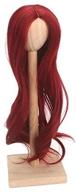 stunning red long wave curly bjd doll wig - heat resistant fiber for sd dolls logo