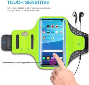 img 1 attached to 📱 Mint Green Tiflook Running Armband for Samsung Galaxy S10e S9 S8 S7 A01 A10e J3 J2 iPhone 13 12 11 Pro X XS SE 8 7 6S 6 5S 5C 5 - Phone Holder Case for Jogging, Fitness, Sports Exercise, Workout