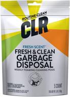 🗑️ clr fresh & clean garbage disposal, weekly foaming cleaning pods, fresh scent, 5 pods total (packaging may vary) logo