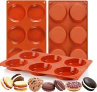 🧁 palksky 6-cavity silicone muffin top pans - non-stick round whoopie pie, tart, and bun pan - bakeware mold logo