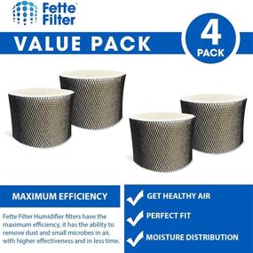 img 2 attached to 🔍 Fette Filter - Replacement Humidifier Filter Compatible with Holmes HWF75, HWF75CS, HWF75PDQ-U - Filter D. (4-Pack)