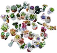 🌵 miayon 50pcs cute cactus and succulent plants stickers: perfect for scrapbooks, albums, planners, and laptops! logo