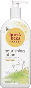 img 4 attached to Burt's Bees Baby 🍯 Nourishing Lotion- Original Scent, 12oz Bottle