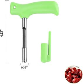 img 2 attached to 🍏 Multi-Function Stainless Steel Fruit Corer and Pitter Set - 4 pcs, Perfect for Home Kitchen, Pear, Cherry, Jujube, Red Date and Coconut Opener Tool