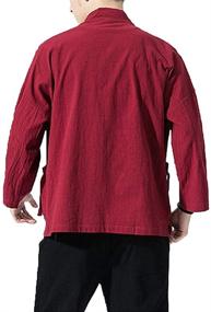 img 3 attached to Lavnis Kimono Cardigan Casual Sleeves Men's Clothing in Sleep & Lounge