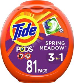 img 4 attached to 🌼 Tide PODS Spring Meadow Liquid Laundry Detergent Pacs - 81 Count