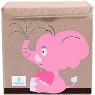 bearcubs pink elephant foldable toy 🐘 box: the ultimate stackable storage solution for kids! logo