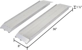 img 2 attached to 🏗️ Guardian S-368-1500-P Dual Runner Shed Ramps - 8" Wide, 3 Feet Long with Enhanced Punch Plate Surface