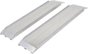 img 4 attached to 🏗️ Guardian S-368-1500-P Dual Runner Shed Ramps - 8" Wide, 3 Feet Long with Enhanced Punch Plate Surface