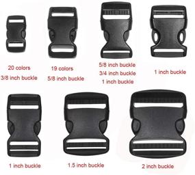 img 1 attached to 🔗 40 Pack of Penta Angel 3/8 Inch Black Plastic Curved Buckles - Ideal for DIY Crafts, Bracelets, Backpacks, Tactical Bags, and Gear - Contoured Side Quick Release Buckles