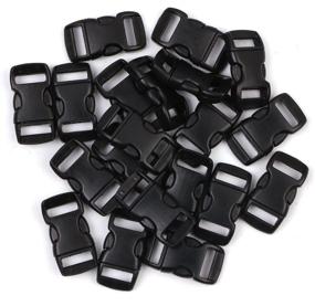 img 3 attached to 🔗 40 Pack of Penta Angel 3/8 Inch Black Plastic Curved Buckles - Ideal for DIY Crafts, Bracelets, Backpacks, Tactical Bags, and Gear - Contoured Side Quick Release Buckles