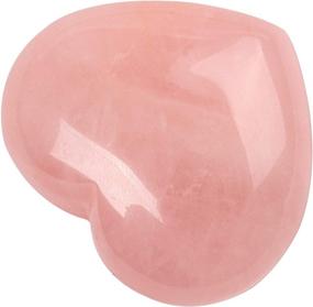 img 2 attached to 💖 Розовый кварцевый сердцевидный декоративный камень - 1.55" - Розовое кварцевое пушистое сердце