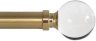 🌟 ivilon drapery treatment window curtain rod - acrylic ball 1 inch pole: 28-48 inch, elegant warm gold design logo