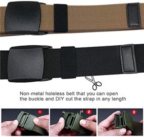 img 1 attached to Elevate Your Style with Samtree Elastic Casual Tactical Buckle Men's Accessories