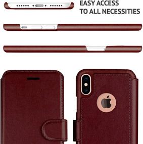 img 2 attached to LUPA iPhone Xs Max Wallet Case – Sleek & Lightweight Flip Case with Credit Card Holder – Wallet Case for Men & Women – Faux Leather Phone Xs Max Purse Cases in Burgundy