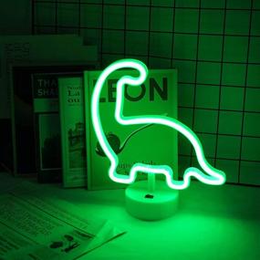 img 1 attached to 💚 Neon Indoor Night Light - LoveNite Battery & USB Powered Glowing LED Decorative Sign for Room, Party, Festival Decorations (Green)