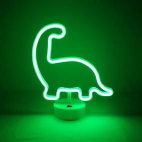 img 4 attached to 💚 Neon Indoor Night Light - LoveNite Battery & USB Powered Glowing LED Decorative Sign for Room, Party, Festival Decorations (Green)