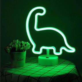 img 3 attached to 💚 Neon Indoor Night Light - LoveNite Battery & USB Powered Glowing LED Decorative Sign for Room, Party, Festival Decorations (Green)