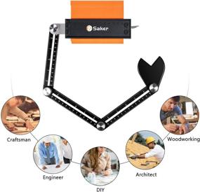 img 3 attached to 🛠️ Saker Contour Gauge Profile Tool: Adjustable Lock for Precise Irregular Shape Duplicator - Must-Have for DIY Handyman, Construction, Welding and Woodworking