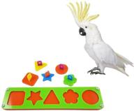 🧩 bird intelligence training toy: puzzle building block for parrots, macaws, african greys, budgies, parakeets, cockatiels, conures, amazons - cage toy логотип