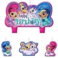 🎉 sparkling shimmer and shine birthday candles - set of 4 логотип