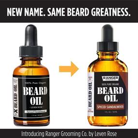 img 3 attached to Organic Spiced Sandalwood Beard Oil & Leave In Conditioner by Ranger Grooming 🧔 Co, 100% Pure Natural Formula for Well-Groomed Beards, Mustaches, and Hydrated Skin - 1 oz