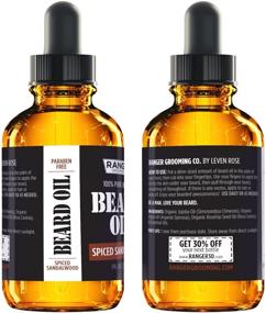 img 1 attached to Organic Spiced Sandalwood Beard Oil & Leave In Conditioner by Ranger Grooming 🧔 Co, 100% Pure Natural Formula for Well-Groomed Beards, Mustaches, and Hydrated Skin - 1 oz