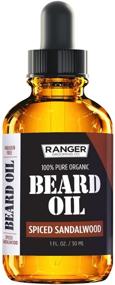 img 2 attached to Organic Spiced Sandalwood Beard Oil & Leave In Conditioner by Ranger Grooming 🧔 Co, 100% Pure Natural Formula for Well-Groomed Beards, Mustaches, and Hydrated Skin - 1 oz