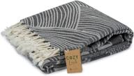🏖️ soft & cozy cappadocia beach & bath towels - 100% turkish cotton - quick-drying cloths for bathroom, pool, spa - super absorbent, lightweight, oversized travel wrap - 36.5x66, black logo