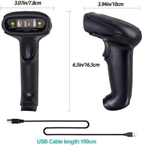 img 4 attached to 🔍 Laser 1D Wireless Barcode Scanner: Alacrity USB2.0 Wired & 2.4GHz Wireless Handheld Barcode Reader for Computer Laptop POS