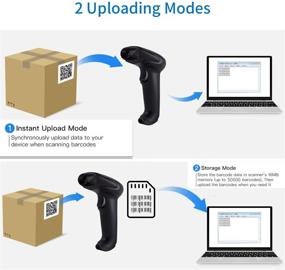 img 2 attached to 🔍 Laser 1D Wireless Barcode Scanner: Alacrity USB2.0 Wired & 2.4GHz Wireless Handheld Barcode Reader for Computer Laptop POS