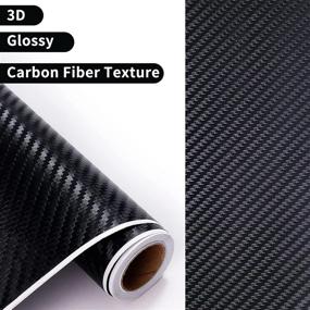 img 2 attached to HTVRONT Black Carbon Fiber Roll Matte